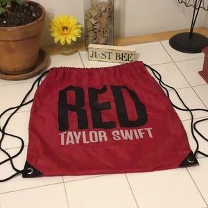 Taylor Swift RED Concert Drawstring Backpack